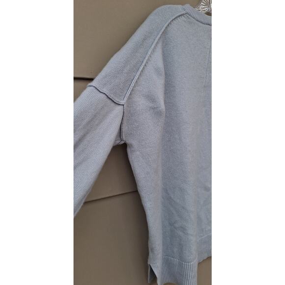 ATHLETA Perspective Wool Cashmere Sweater Light Blue Size XL Casual Athleisure - Picture 8 of 10